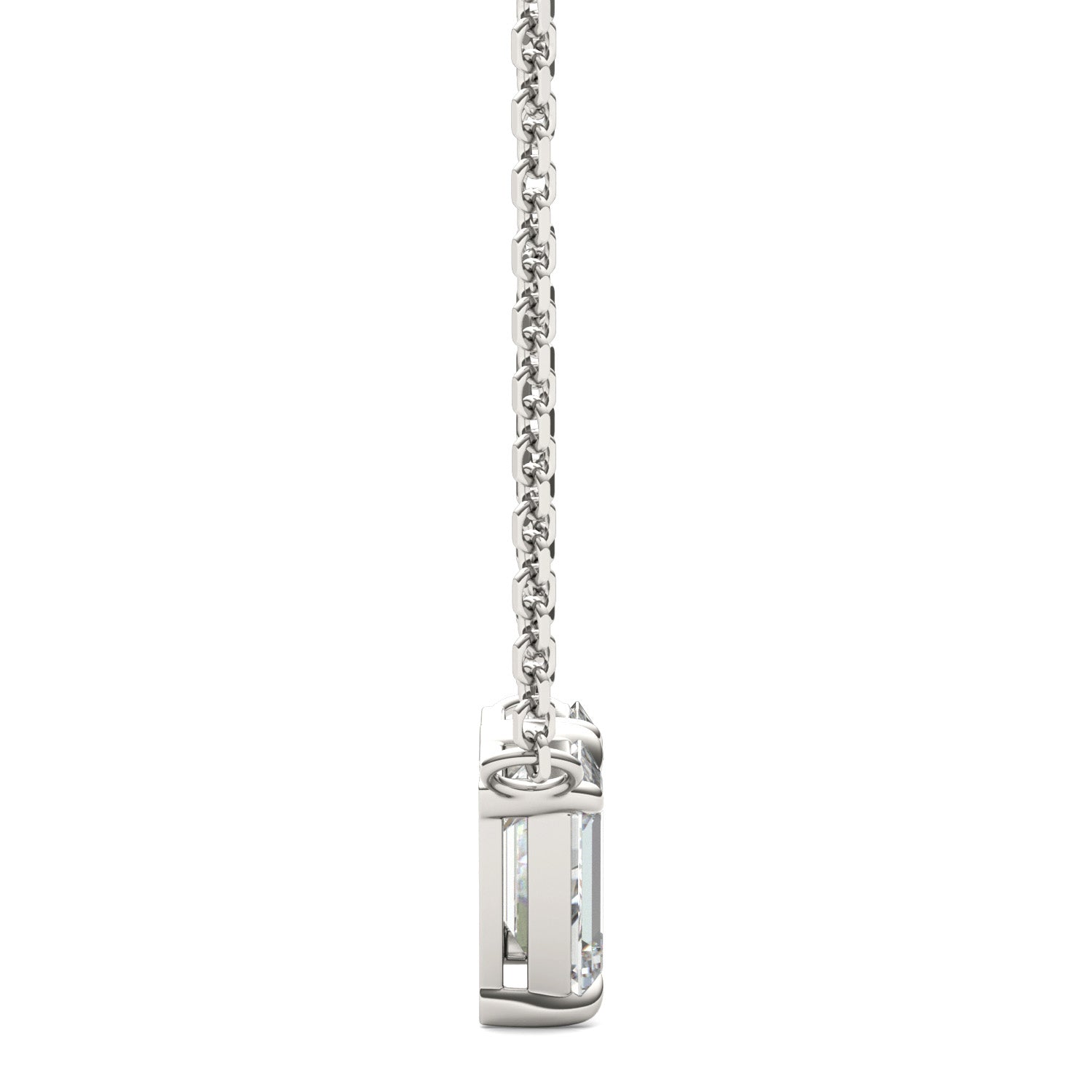 1.08 CTW DEW Emerald Forever One™ Moissanite Toi et Moi Necklace