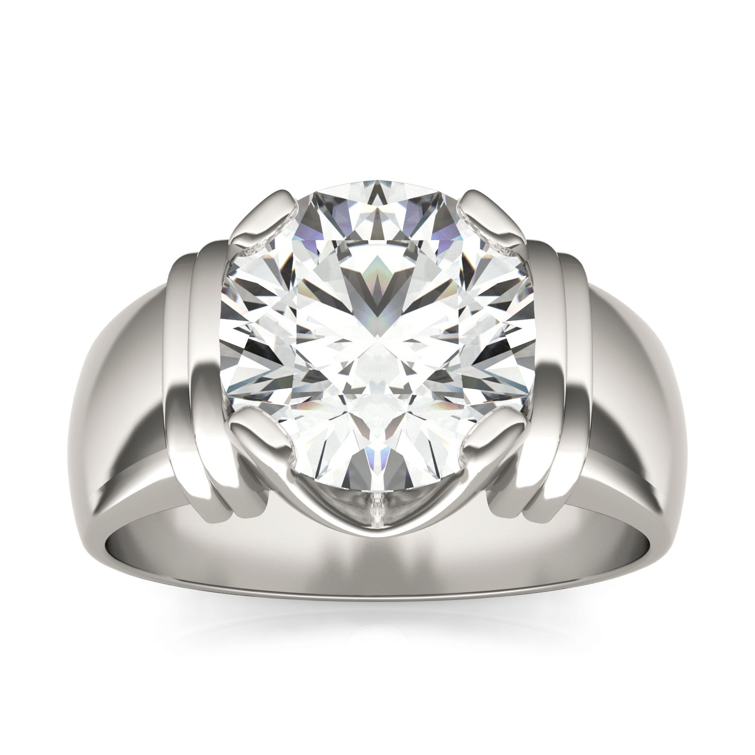 2 1/2 CTW Round Caydia® Lab Grown Diamond Solitaire Mens Ring