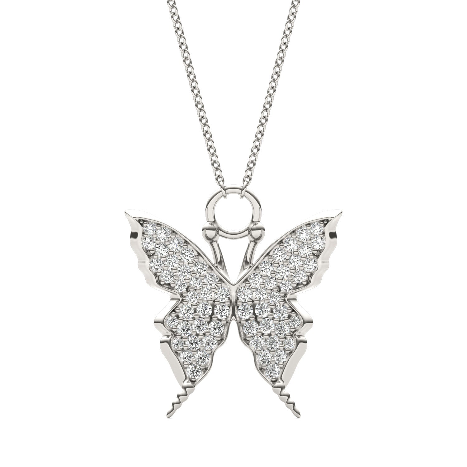 1/4 CTW Round Caydia® Lab Grown Diamond Butterfly Pendant Necklace